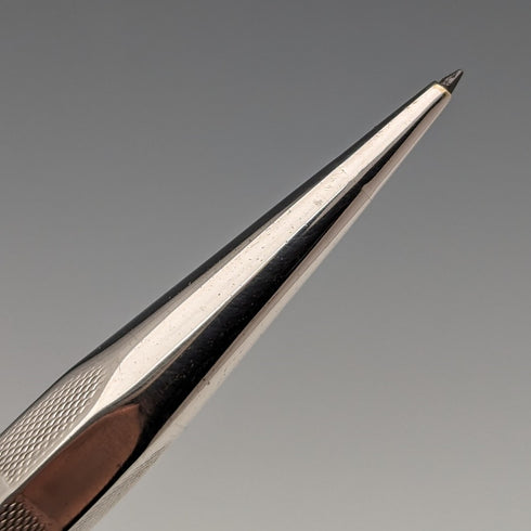 British Vintage Yard O' Red Rhodium Plated Hexagon Propelled Pencil in Paper Box